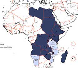Країни, що входять в Спільний ринок Східної та Південної Африки (Common Market for Eastern and Southern Africa, COMESA), домовляться про створення єдиного митного союзу в червні 2009 року